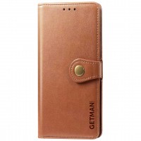 Кожаный чехол книжка GETMAN Gallant (PU) для Xiaomi Mi 10T Lite / Redmi Note 9 Pro 5G Коричневый (10079)