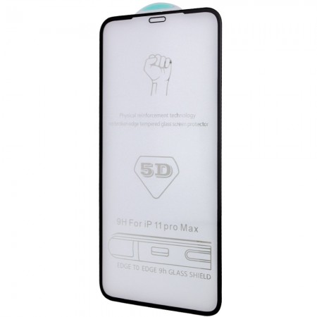 Защитное стекло 5D Hard (full glue) (тех.пак) для Apple iPhone 12 Pro / 12 (6.1'') Чорний (16833)