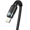Дата кабель Hoco DU46 Charging USB to Lightning (1m) Чорний (15018)