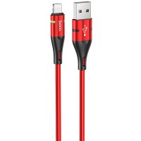 Дата кабель Hoco U93 ''Shadow'' Lightning (1.2 m) Красный (14401)