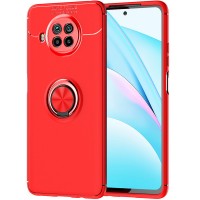 TPU чехол Deen ColorRing под магнитный держатель (opp) для Xiaomi Mi 10T Lite / Redmi Note 9 Pro 5G Красный (10334)