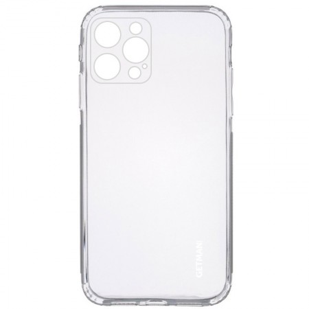 TPU чехол GETMAN Clear 1,0 mm для Apple iPhone 12 Pro (6.1'') Прозрачный (10335)