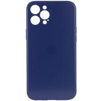TPU+Glass чехол GLOSSY Logo Full camera для Apple iPhone 12 (6.1'') Синій (10375)