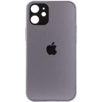 TPU+Glass чехол GLOSSY Logo Full camera для Apple iPhone 12 mini (5.4'') Серый (10381)