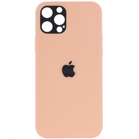 TPU+Glass чехол GLOSSY Logo Full camera для Apple iPhone 12 Pro (6.1'') Розовый (12674)