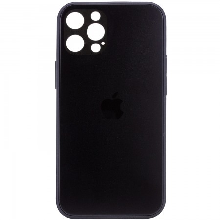 TPU+Glass чехол GLOSSY Logo Full camera для Apple iPhone 12 Pro (6.1'') Черный (12675)