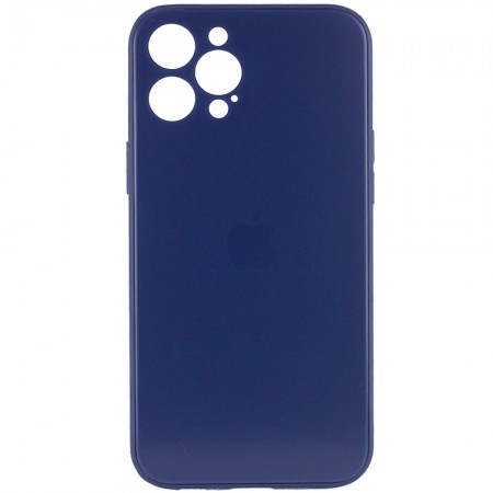 TPU+Glass чехол GLOSSY Logo Full camera для Apple iPhone 12 Pro Max (6.7'') Синий (10384)