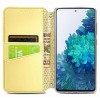 Кожаный чехол книжка GETMAN Mandala (PU) для Samsung Galaxy A51 Желтый (10397)