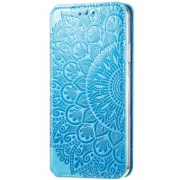 Кожаный чехол книжка GETMAN Mandala (PU) для Samsung Galaxy A51 Синій (10401)