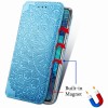 Кожаный чехол книжка GETMAN Mandala (PU) для Samsung Galaxy A51 Синий (10401)