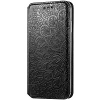 Кожаный чехол книжка GETMAN Mandala (PU) для Samsung Galaxy A51 Чорний (10403)