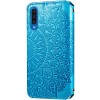 Кожаный чехол книжка GETMAN Mandala (PU) для Samsung Galaxy A50 (A505F) / A50s / A30s Синій (17983)
