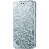 Кожаный чехол книжка GETMAN Mandala (PU) для Samsung Galaxy M31s Сірий (10407)