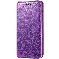 Кожаный чехол книжка GETMAN Mandala (PU) для Samsung Galaxy M31s Фіолетовий (10409)
