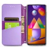 Кожаный чехол книжка GETMAN Mandala (PU) для Samsung Galaxy M31s Фіолетовий (10409)