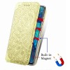 Кожаный чехол книжка GETMAN Mandala (PU) для Samsung Galaxy S20 FE Жовтий (10418)