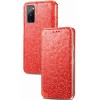 Кожаный чехол книжка GETMAN Mandala (PU) для Samsung Galaxy S20 FE Червоний (10419)