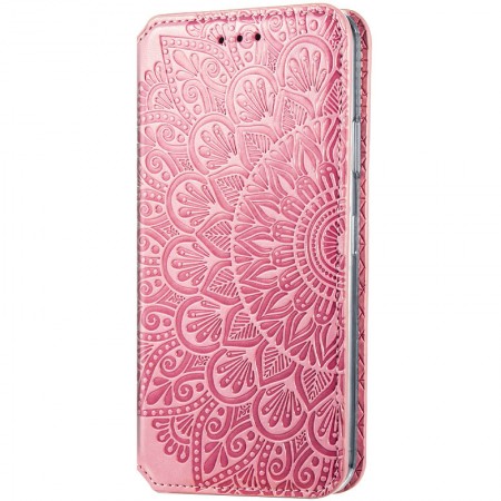 Кожаный чехол книжка GETMAN Mandala (PU) для Samsung Galaxy S20 FE Розовый (10420)