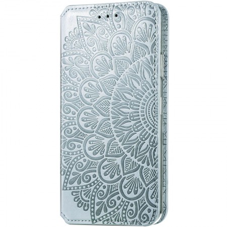 Кожаный чехол книжка GETMAN Mandala (PU) для Samsung Galaxy S20 FE Серый (10421)