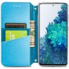 Кожаный чехол книжка GETMAN Mandala (PU) для Samsung Galaxy S20 FE Синій (10422)