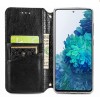 Кожаный чехол книжка GETMAN Mandala (PU) для Samsung Galaxy S20 FE Черный (10424)