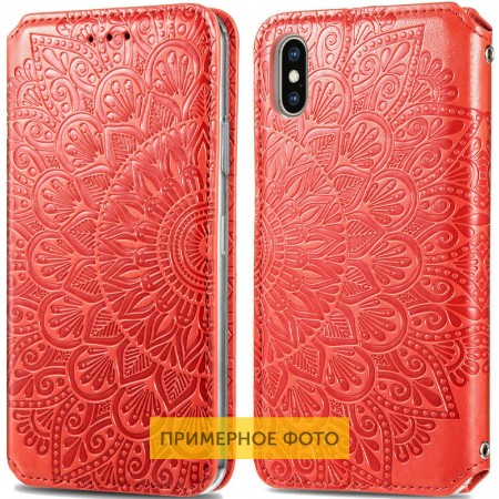 Кожаный чехол книжка GETMAN Mandala (PU) для Xiaomi Poco X3 NFC / Poco X3 Pro Красный (17986)