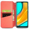 Кожаный чехол книжка GETMAN Mandala (PU) для Xiaomi Redmi 9 Красный (10440)