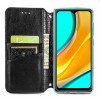 Кожаный чехол книжка GETMAN Mandala (PU) для Xiaomi Redmi 9 Черный (10445)