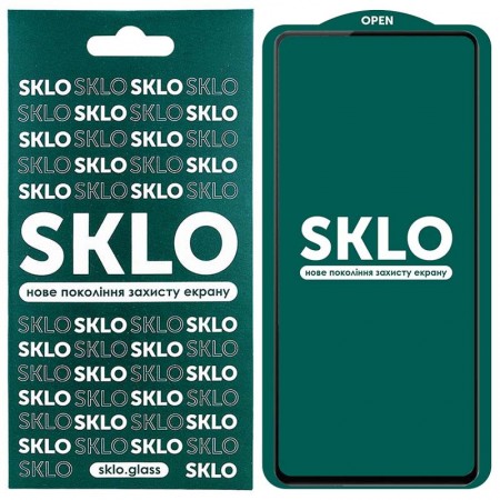 Защитное стекло SKLO 5D (full glue) для Realme 7 Pro Черный (16846)