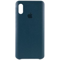 Кожаный чехол AHIMSA PU Leather Case Logo (A) для Apple iPhone XS Max (6.5'') Зелений (10558)