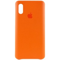 Кожаный чехол AHIMSA PU Leather Case Logo (A) для Apple iPhone XS Max (6.5'') Оранжевый (10559)