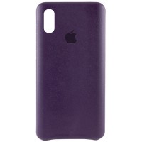 Кожаный чехол AHIMSA PU Leather Case Logo (A) для Apple iPhone X / XS (5.8'') Фіолетовий (10580)