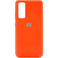 Чехол Silicone Cover Full Protective (AA) для Huawei P Smart (2021) Оранжевый (18518)