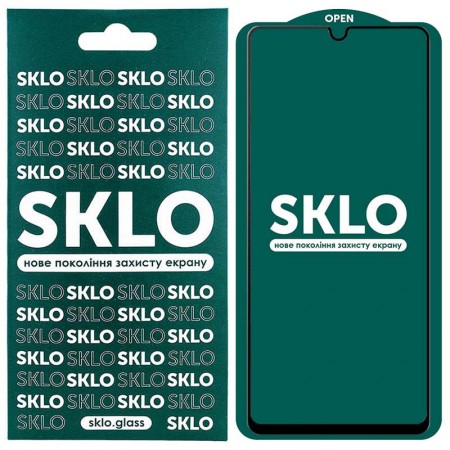 Защитное стекло SKLO 5D (full glue) для Samsung Galaxy A52 4G / A52 5G Чорний (18655)