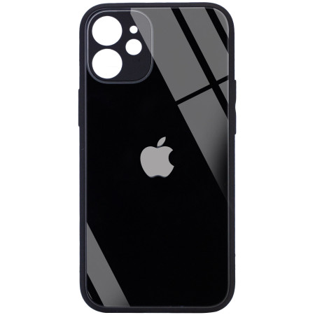 TPU+Glass чехол GLOSSY Logo Full camera (opp) для Apple iPhone 12 mini (5.4'') Чорний (10650)