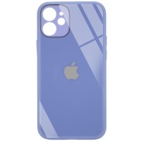 TPU+Glass чехол GLOSSY Logo Full camera (opp) для Apple iPhone 12 mini (5.4'') Сиреневый (10649)