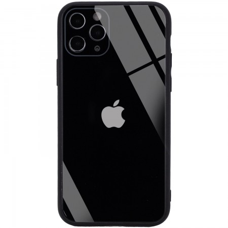 TPU+Glass чехол GLOSSY Logo Full camera (opp) для Apple iPhone 11 Pro Max (6.5'') Черный (10667)