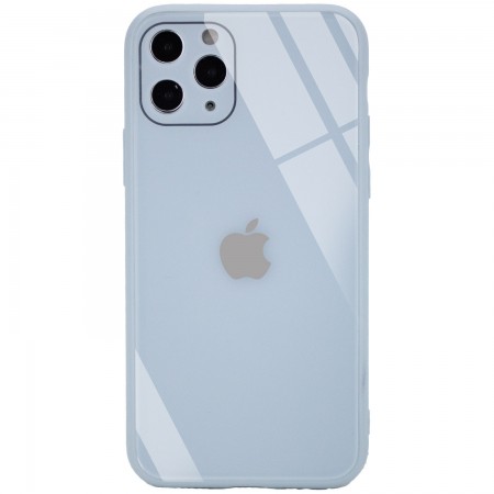 TPU+Glass чехол GLOSSY Logo Full camera (opp) для Apple iPhone 11 Pro Max (6.5'') Голубой (10661)