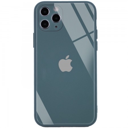 TPU+Glass чехол GLOSSY Logo Full camera (opp) для Apple iPhone 11 Pro Max (6.5'') Зелёный (10662)