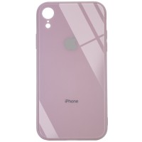TPU+Glass чехол GLOSSY Logo Full camera (opp) для Apple iPhone XR (6.1'') Рожевий (10690)