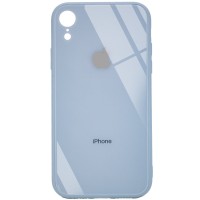 TPU+Glass чехол GLOSSY Logo Full camera (opp) для Apple iPhone XR (6.1'') Блакитний (10682)