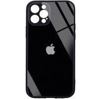TPU+Glass чехол GLOSSY Logo Full camera (opp) для Apple iPhone 12 Pro (6.1'') Чорний (10674)