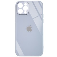 TPU+Glass чехол GLOSSY Logo Full camera (opp) для Apple iPhone 12 Pro (6.1'') Блакитний (10669)