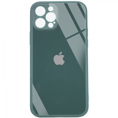 TPU+Glass чехол GLOSSY Logo Full camera (opp) для Apple iPhone 12 Pro (6.1'') Зелёный (10670)