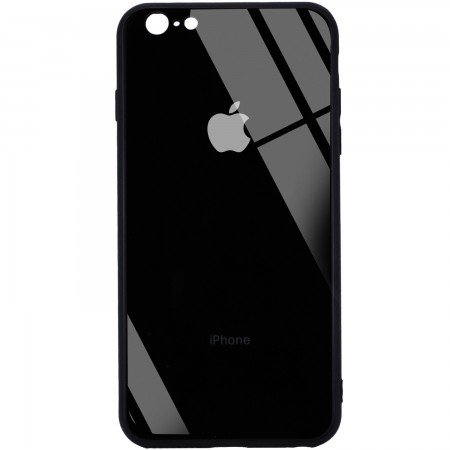 TPU+Glass чехол GLOSSY Logo Full camera (opp) для Apple iPhone 6/6s plus (5.5'') Чорний (10698)