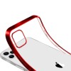 Прозрачный силиконовый чехол с глянцевой окантовкой для Apple iPhone 12 Pro / 12 (6.1'') Червоний (10726)