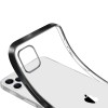 Прозрачный силиконовый чехол с глянцевой окантовкой для Apple iPhone 12 Pro / 12 (6.1'') Черный (10728)