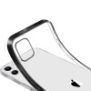 Прозрачный силиконовый чехол с глянцевой окантовкой для Apple iPhone 12 mini (5.4'') Черный (10723)