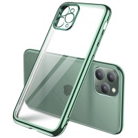 Прозрачный силиконовый чехол с глянцевой окантовкой Full Camera для Apple iPhone 11 Pro Max (6.5'') Зелений (17536)