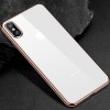 Прозрачный силиконовый чехол с глянцевой окантовкой Full Camera для Apple iPhone XS Max (6.5'') Золотий (17558)